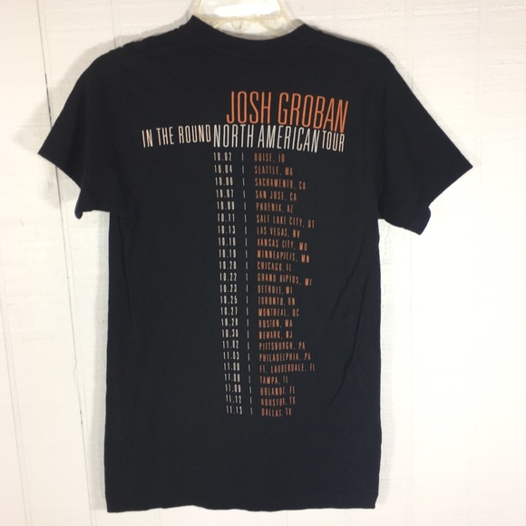 Josh Groban In the Round North America Tour T-Shirt Music Tee Small - Picture 4 of 6